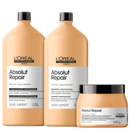 Kit L'Oréal Professionnel Serie Expert Absolut Repair Gold Quinoa + Protein Salon Trio (3 Produtos)