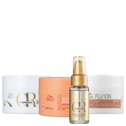 Kit Wella Professionals Cronograma Capilar + Oil Reflections (4 Produtos)