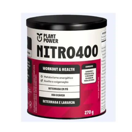 Suplemento Alimentar Plant Power Nitro400 Beterraba e Laranja 270g