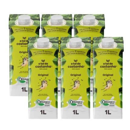 6x Bebida Vegetal Original Orgânico a Tal da Castanha 1 Litro