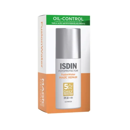 Protetor Solar Facial Isdin Fusion Water Magic Repair Oil Control FPS 50 50ml