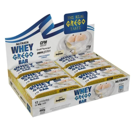 Whey Grego Bar Nutrata Beijinho 40g 12 unidades