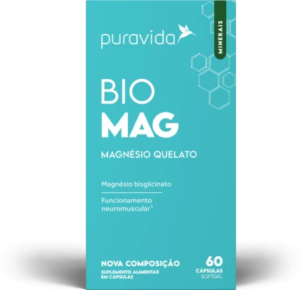 Suplemento Alimentar Puravida Bio Mag 60 cápsulas